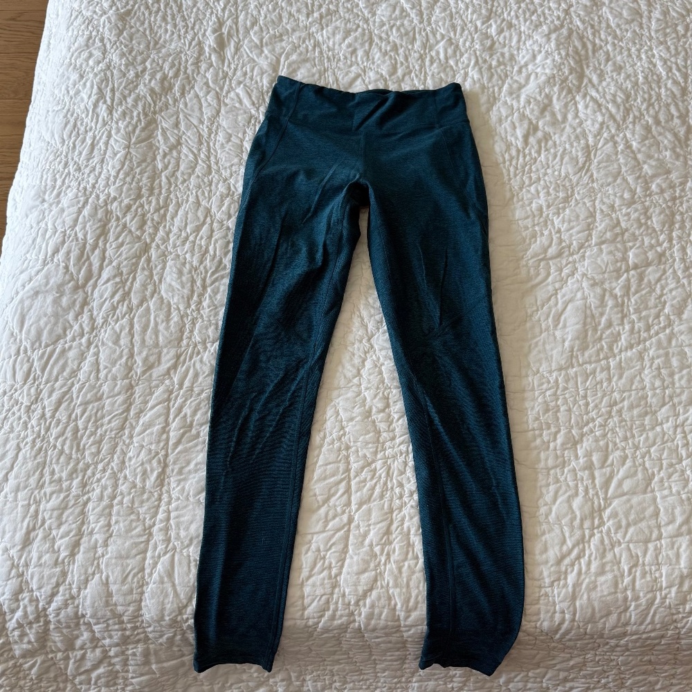 Outdoor Voices Turquoise Blue Leggings Ankle Slightly Size Small